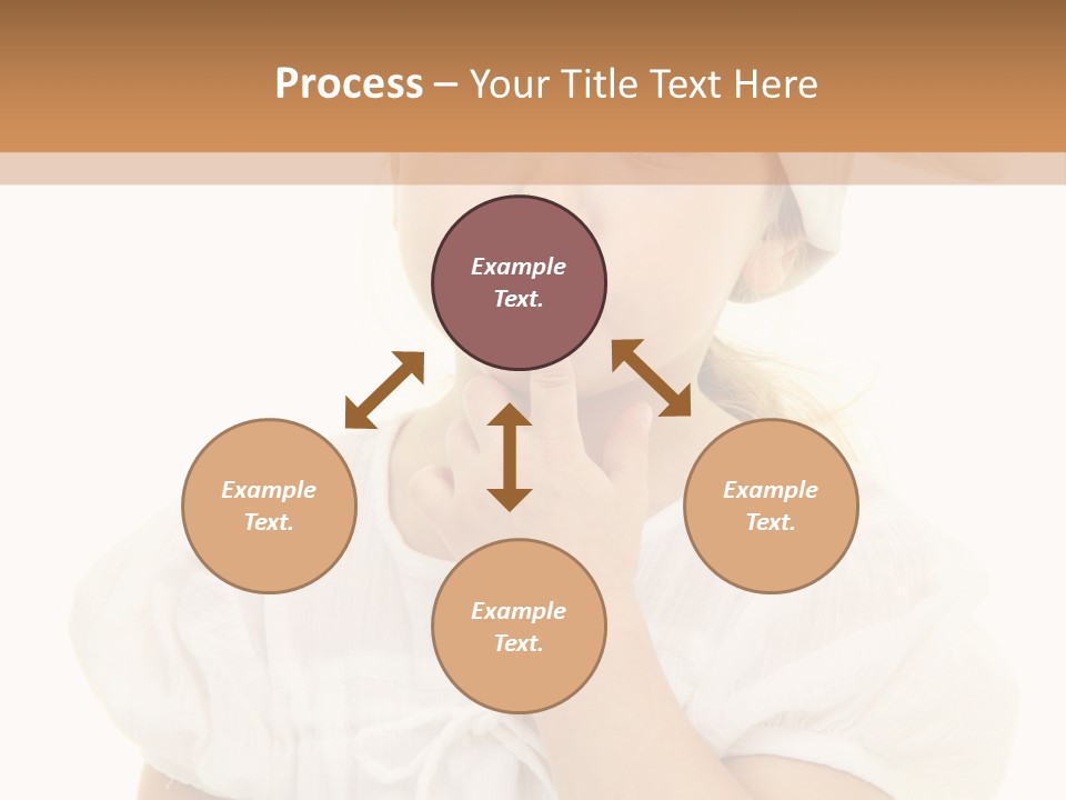 A Little Girl Wearing A Chef's Hat And Holding Her Finger To Her Mouth PowerPoint Template