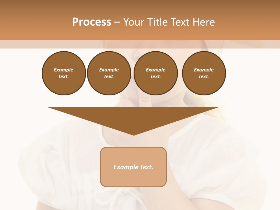 A Little Girl Wearing A Chef's Hat And Holding Her Finger To Her Mouth PowerPoint Template