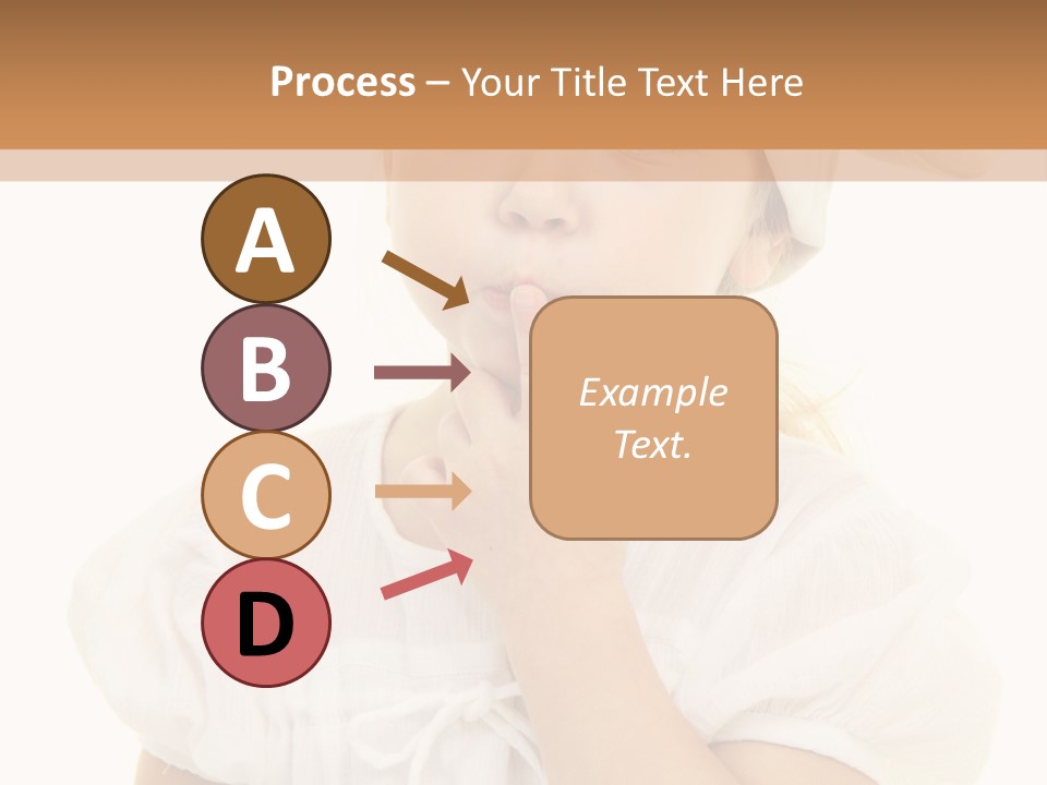 A Little Girl Wearing A Chef's Hat And Holding Her Finger To Her Mouth PowerPoint Template