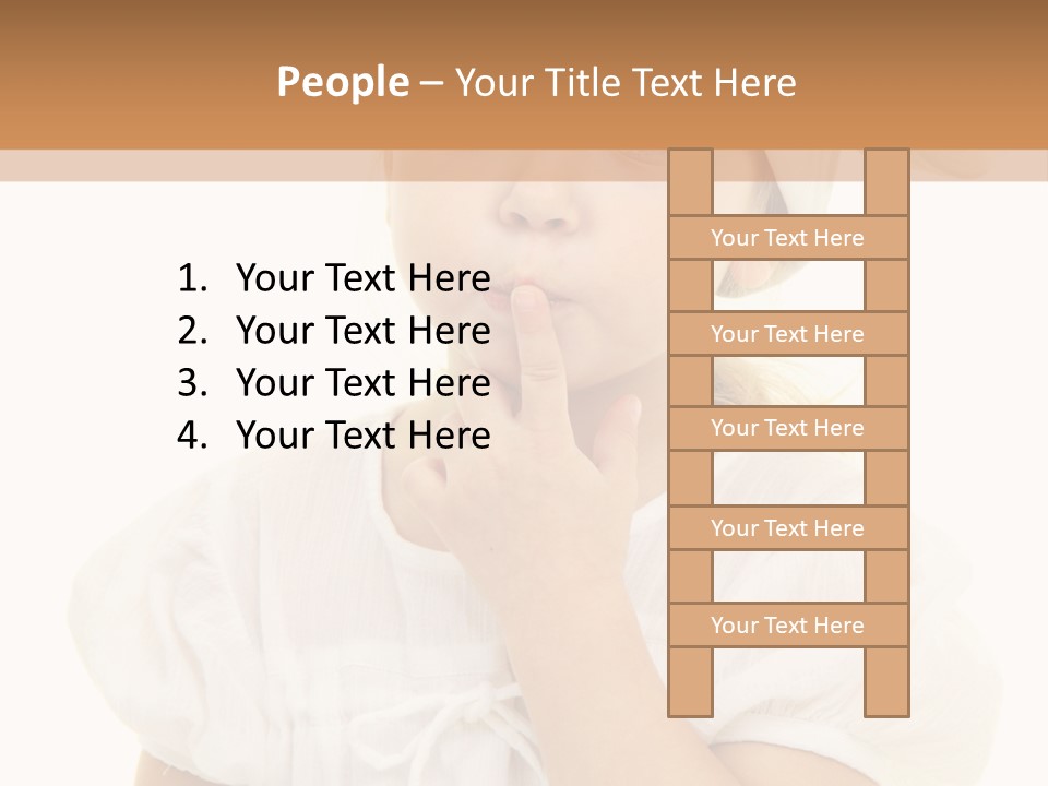 A Little Girl Wearing A Chef's Hat And Holding Her Finger To Her Mouth PowerPoint Template