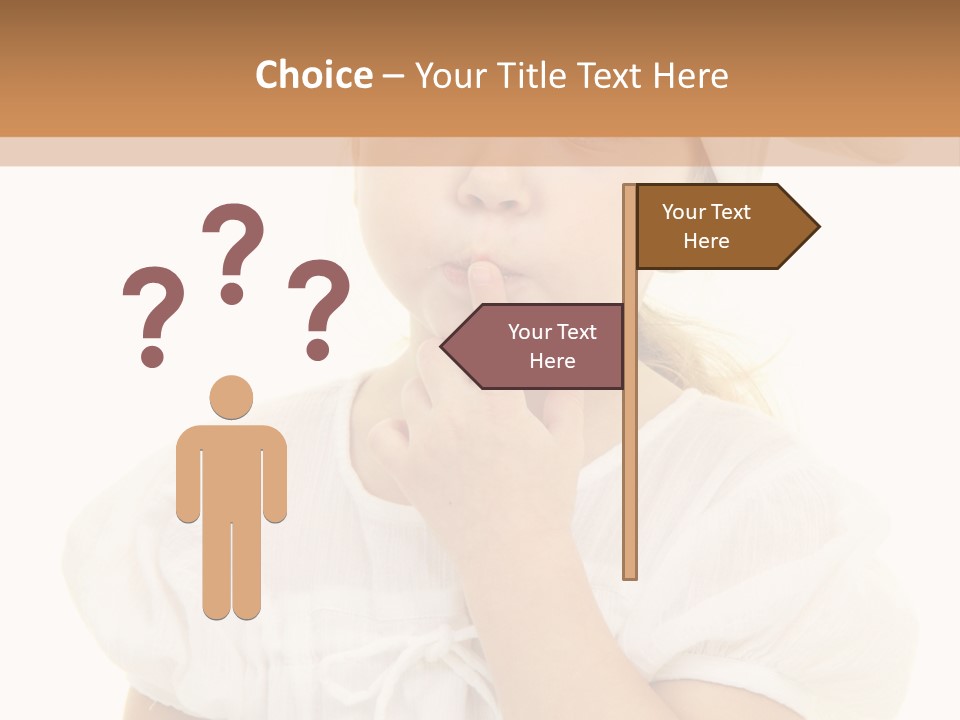 A Little Girl Wearing A Chef's Hat And Holding Her Finger To Her Mouth PowerPoint Template