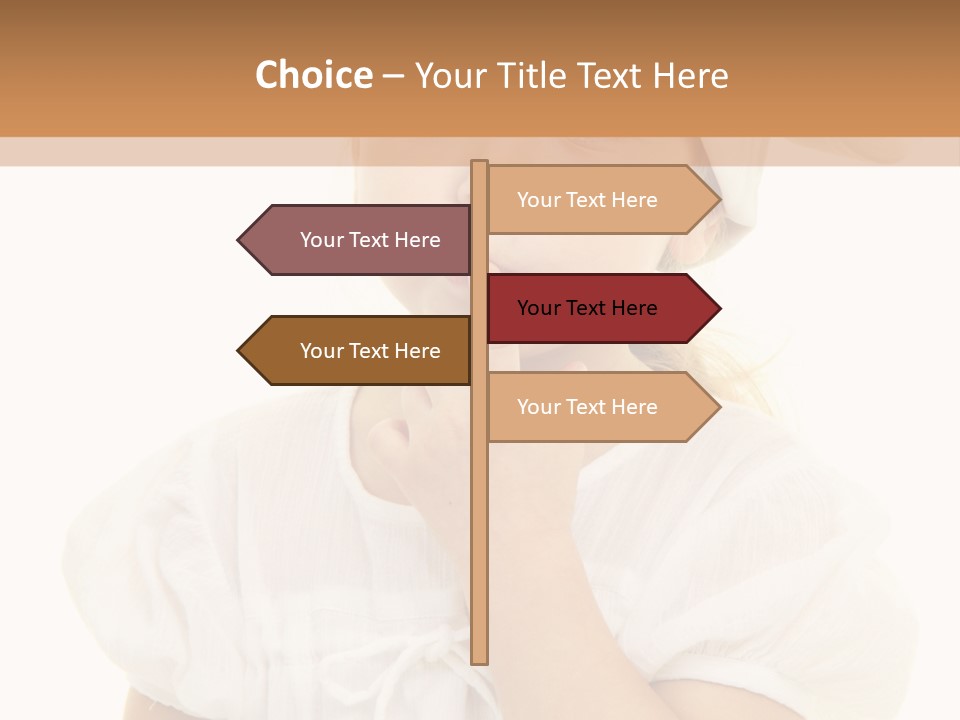 A Little Girl Wearing A Chef's Hat And Holding Her Finger To Her Mouth PowerPoint Template