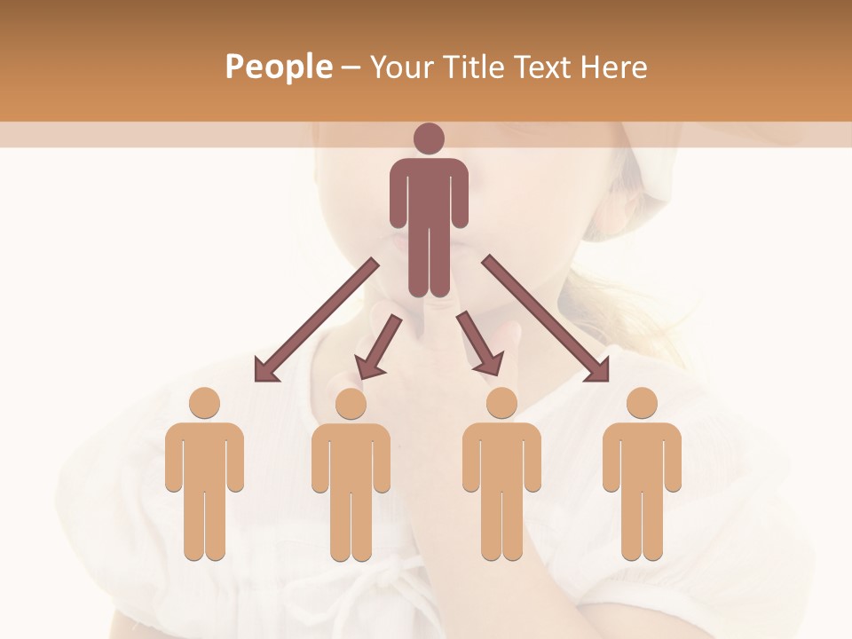 A Little Girl Wearing A Chef's Hat And Holding Her Finger To Her Mouth PowerPoint Template