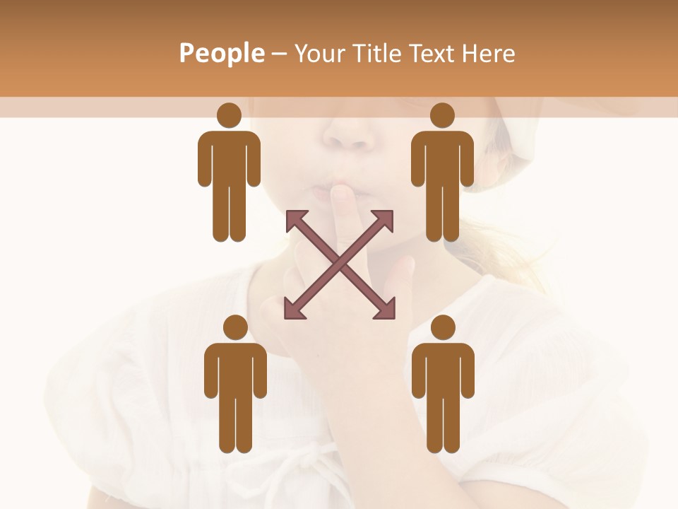 A Little Girl Wearing A Chef's Hat And Holding Her Finger To Her Mouth PowerPoint Template