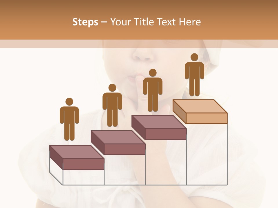 A Little Girl Wearing A Chef's Hat And Holding Her Finger To Her Mouth PowerPoint Template