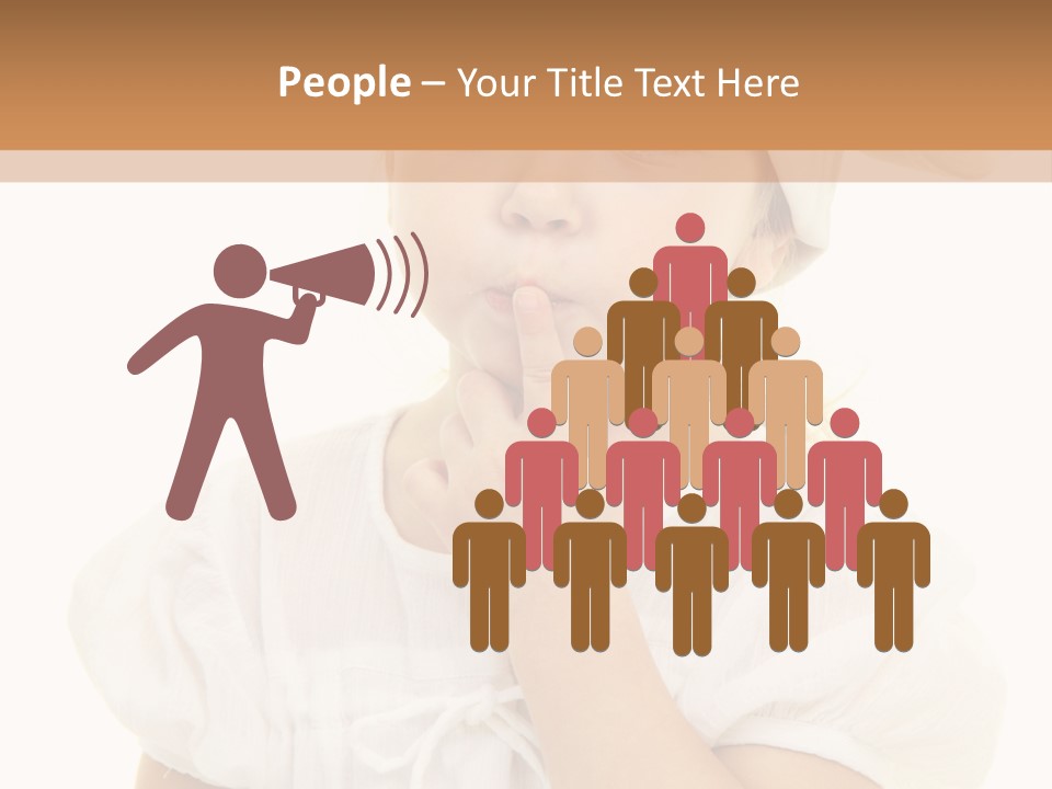A Little Girl Wearing A Chef's Hat And Holding Her Finger To Her Mouth PowerPoint Template