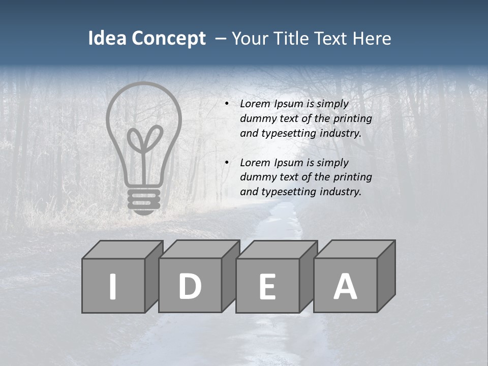 Fall Sprig Scene PowerPoint Template