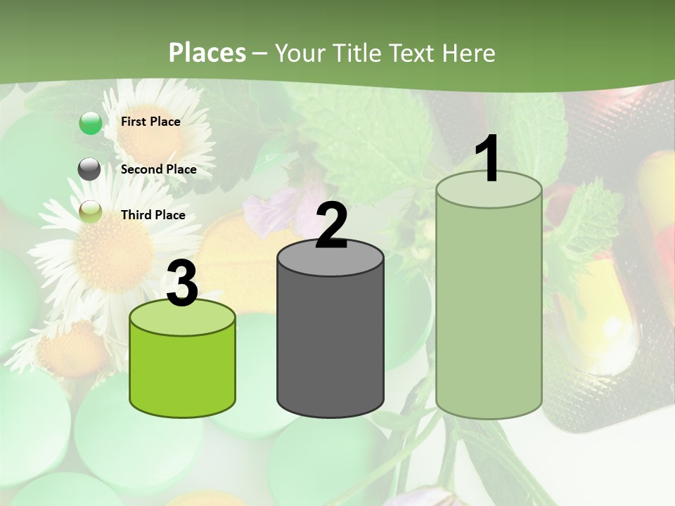 Pills And Flowers Powerpoint Template PowerPoint Template