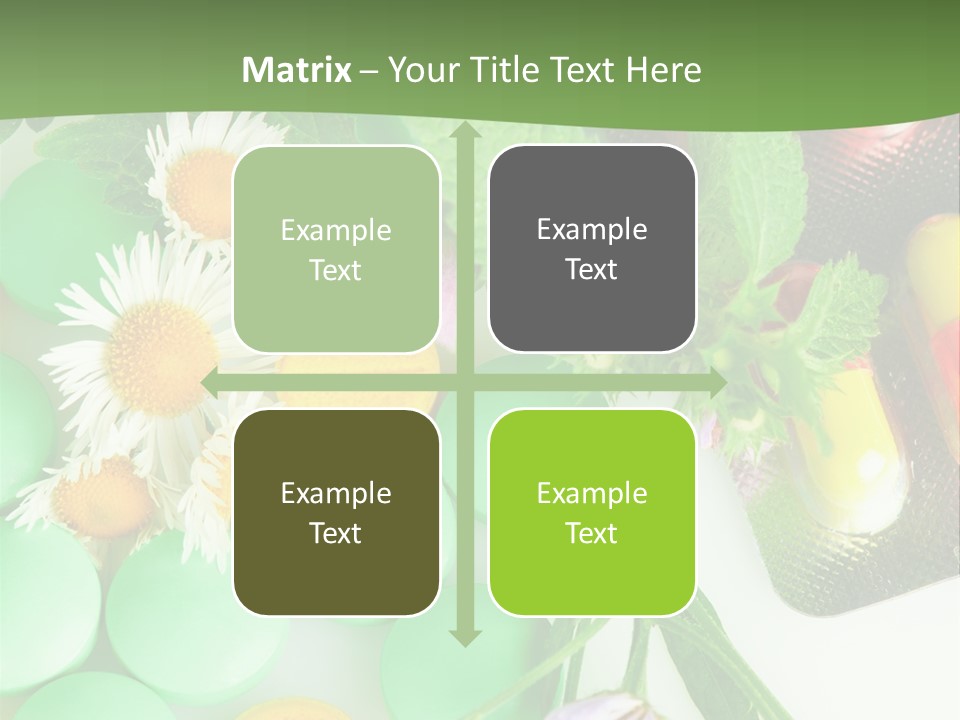 Pills And Flowers Powerpoint Template PowerPoint Template