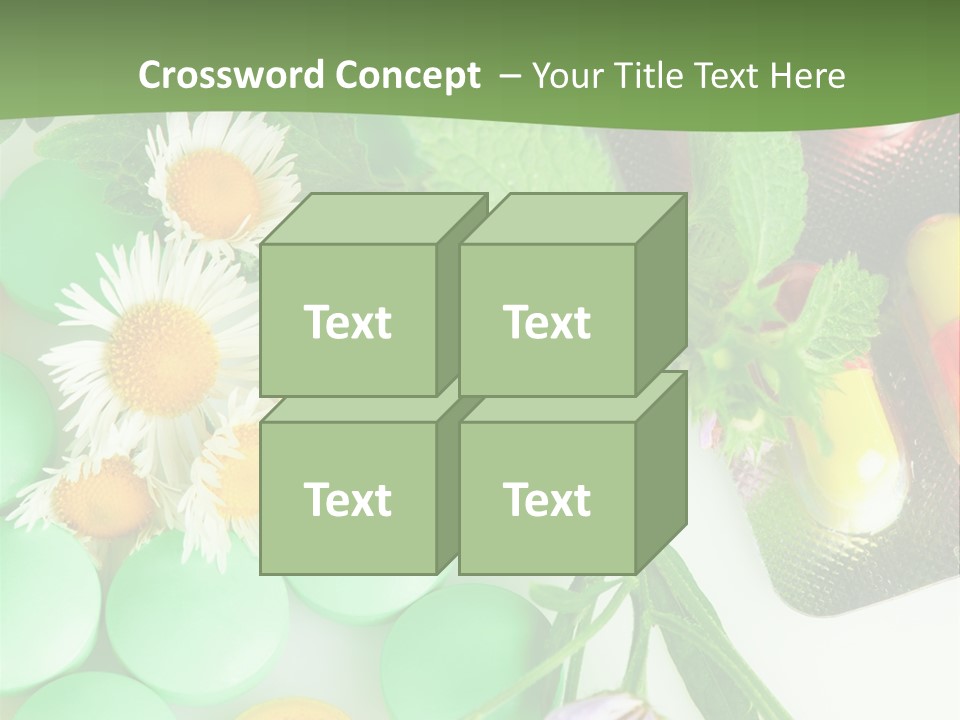 Pills And Flowers Powerpoint Template PowerPoint Template