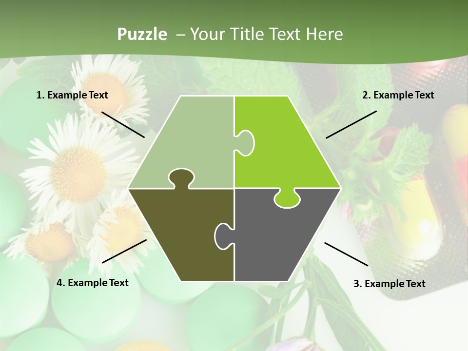 Pills And Flowers Powerpoint Template PowerPoint Template