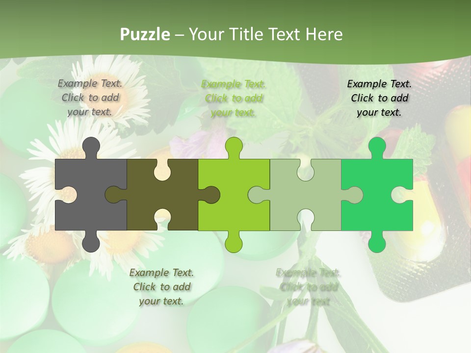 Pills And Flowers Powerpoint Template PowerPoint Template