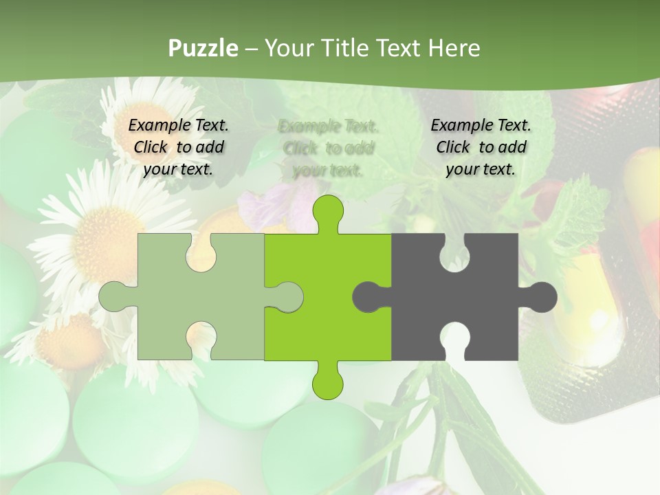 Pills And Flowers Powerpoint Template PowerPoint Template