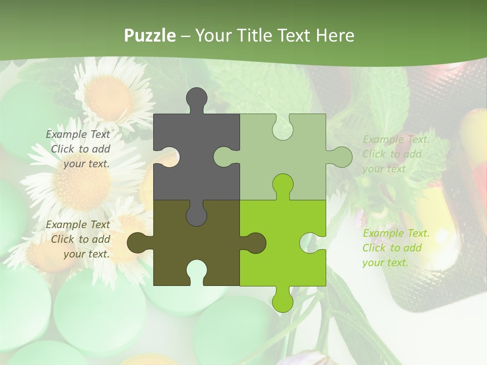 Pills And Flowers Powerpoint Template PowerPoint Template
