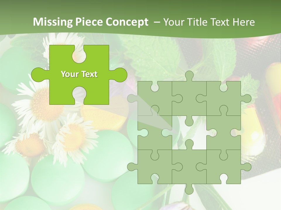 Pills And Flowers Powerpoint Template PowerPoint Template