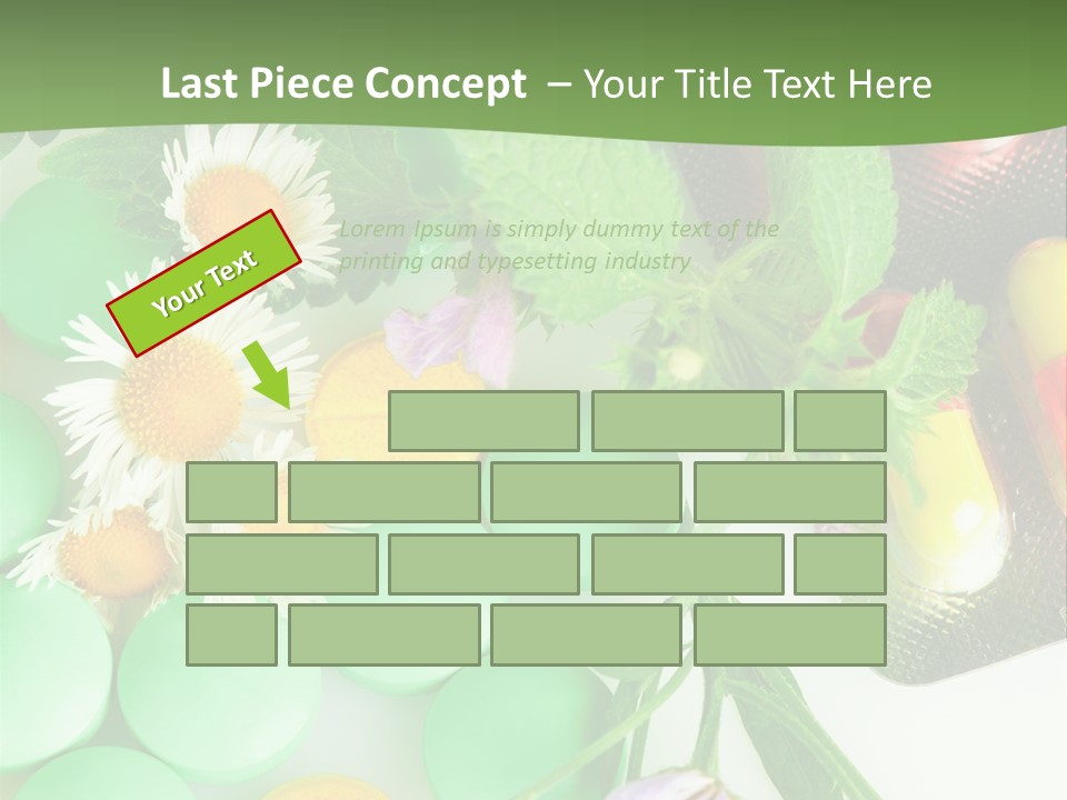Pills And Flowers Powerpoint Template PowerPoint Template