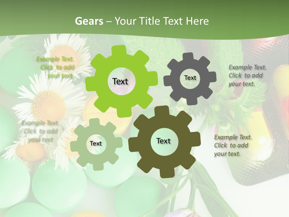 Pills And Flowers Powerpoint Template PowerPoint Template