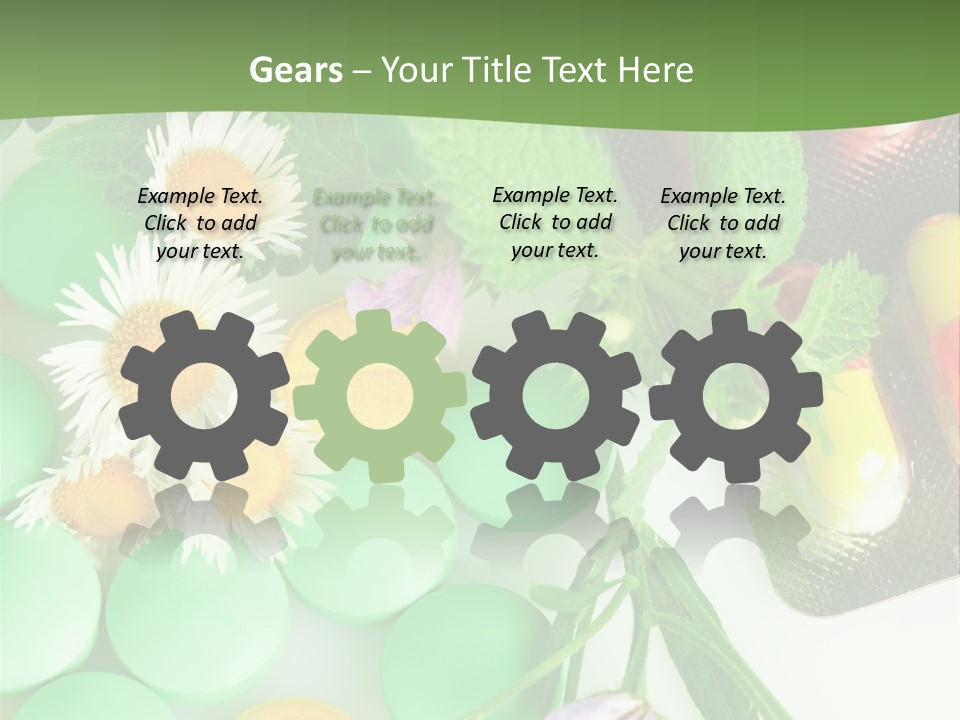 Pills And Flowers Powerpoint Template PowerPoint Template