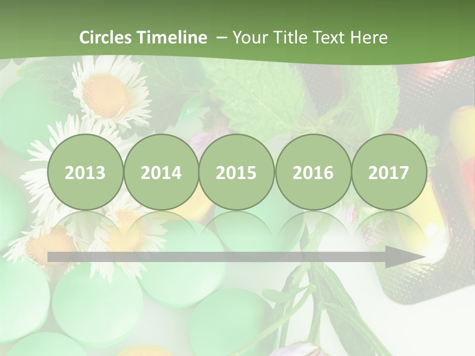 Pills And Flowers Powerpoint Template PowerPoint Template