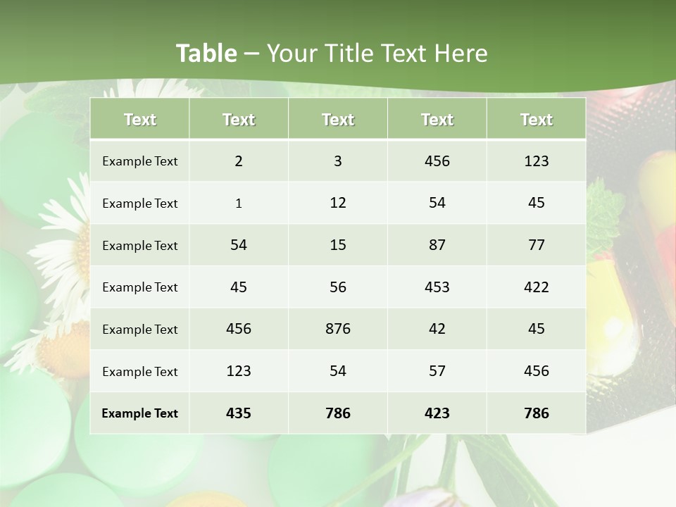 Pills And Flowers Powerpoint Template PowerPoint Template