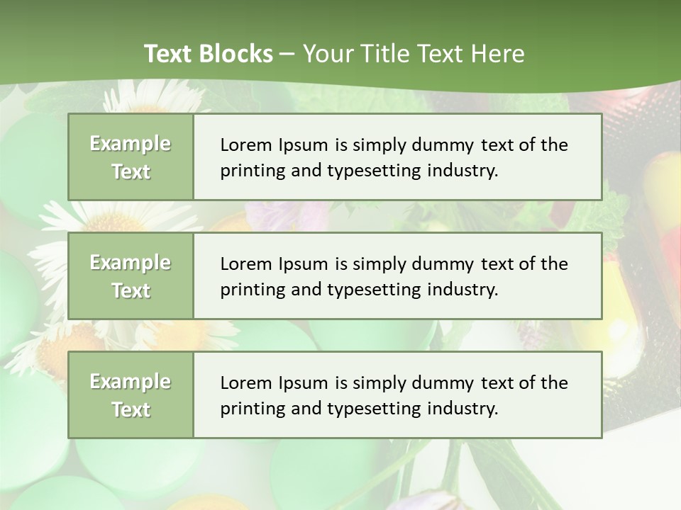 Pills And Flowers Powerpoint Template PowerPoint Template