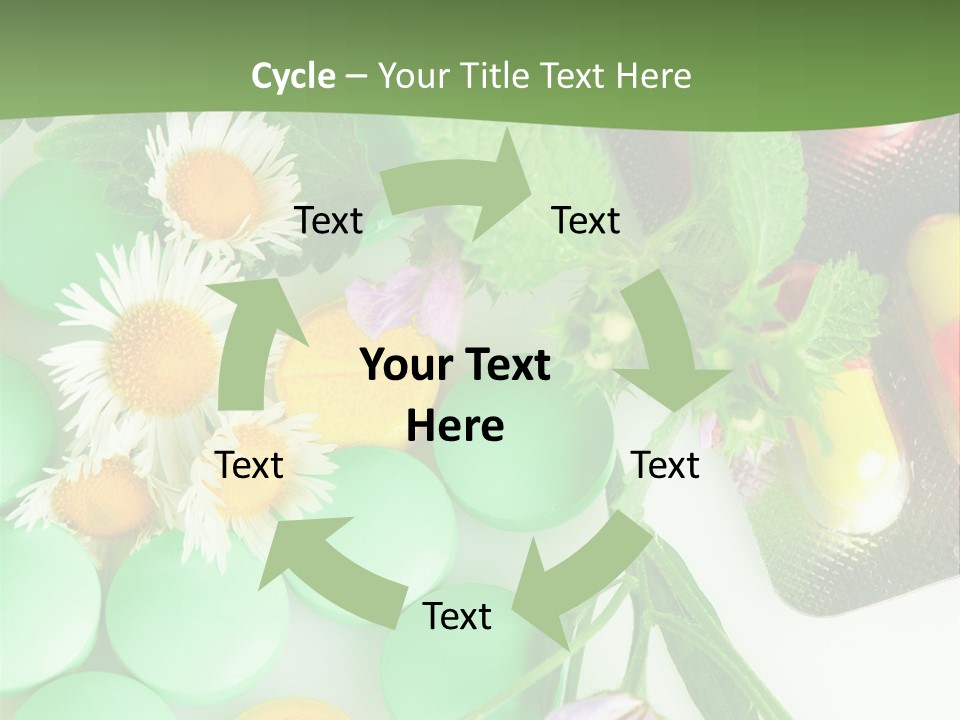 Pills And Flowers Powerpoint Template PowerPoint Template
