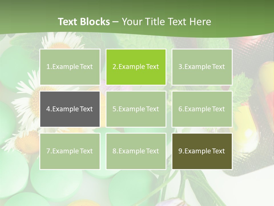 Pills And Flowers Powerpoint Template PowerPoint Template