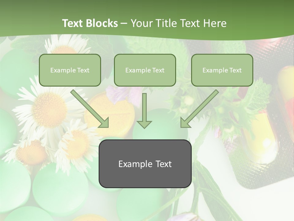 Pills And Flowers Powerpoint Template PowerPoint Template