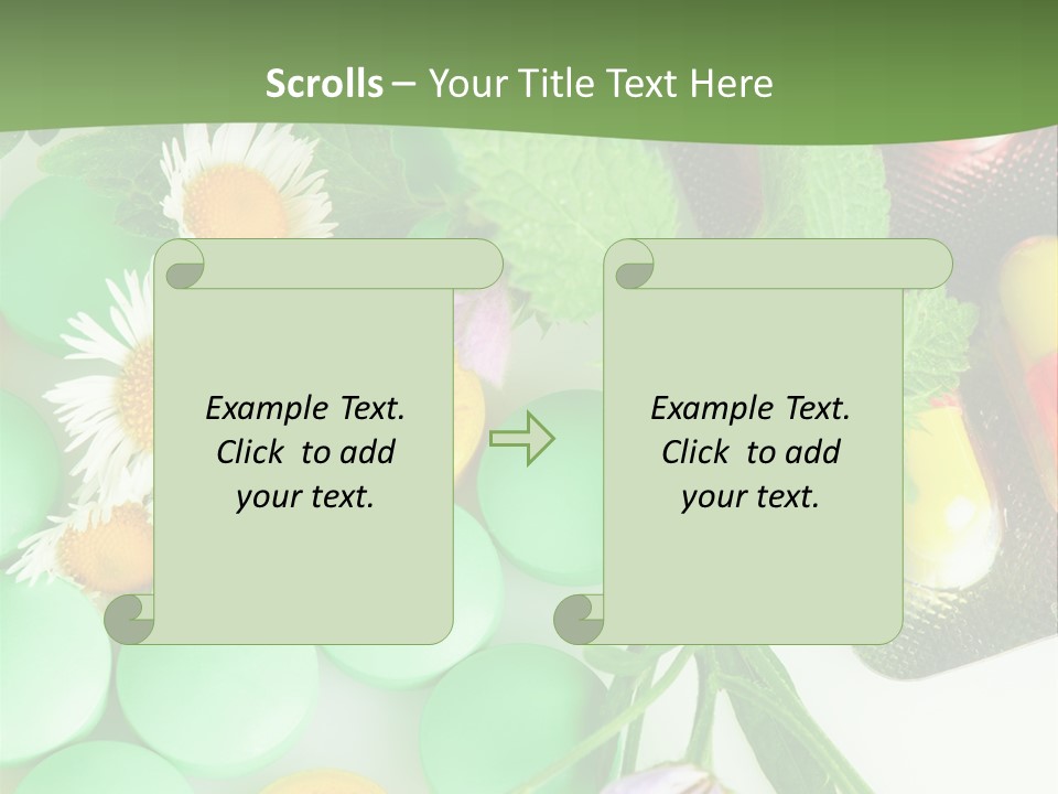 Pills And Flowers Powerpoint Template PowerPoint Template
