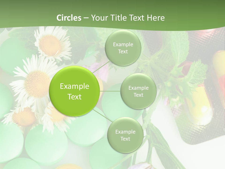Pills And Flowers Powerpoint Template PowerPoint Template