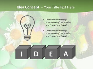 Pills And Flowers Powerpoint Template PowerPoint Template