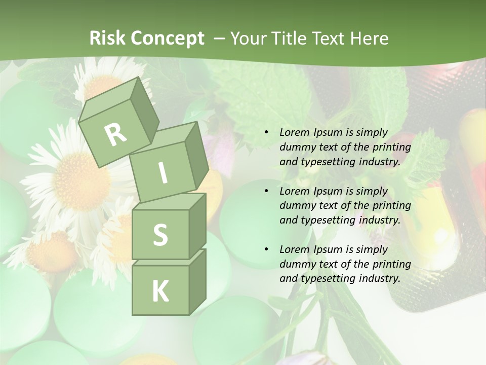 Pills And Flowers Powerpoint Template PowerPoint Template