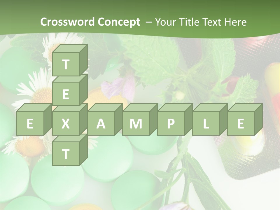 Pills And Flowers Powerpoint Template PowerPoint Template