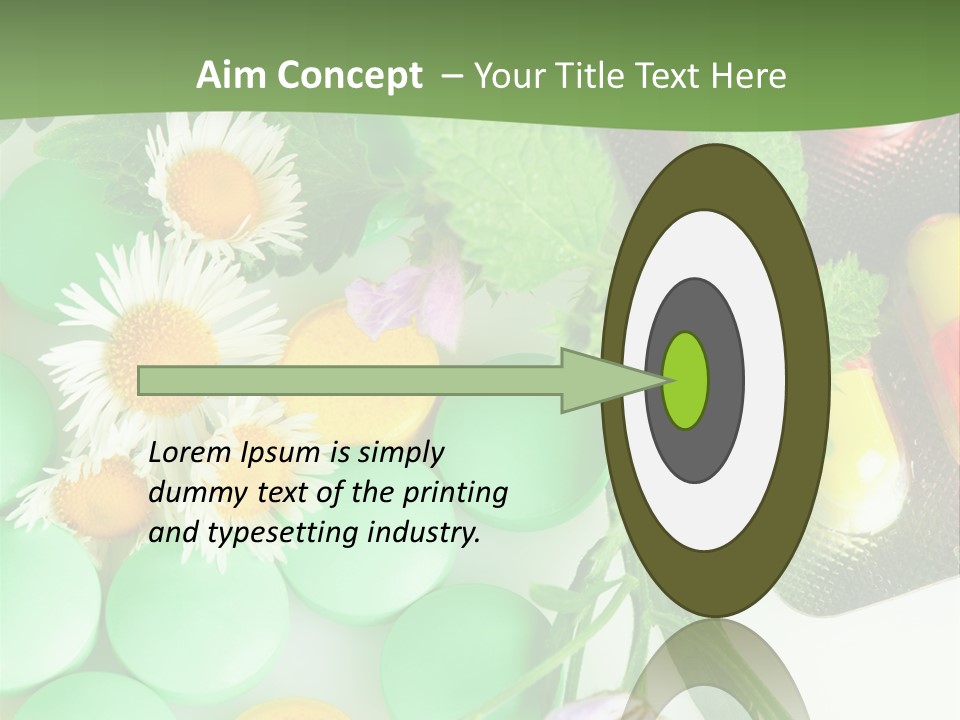 Pills And Flowers Powerpoint Template PowerPoint Template