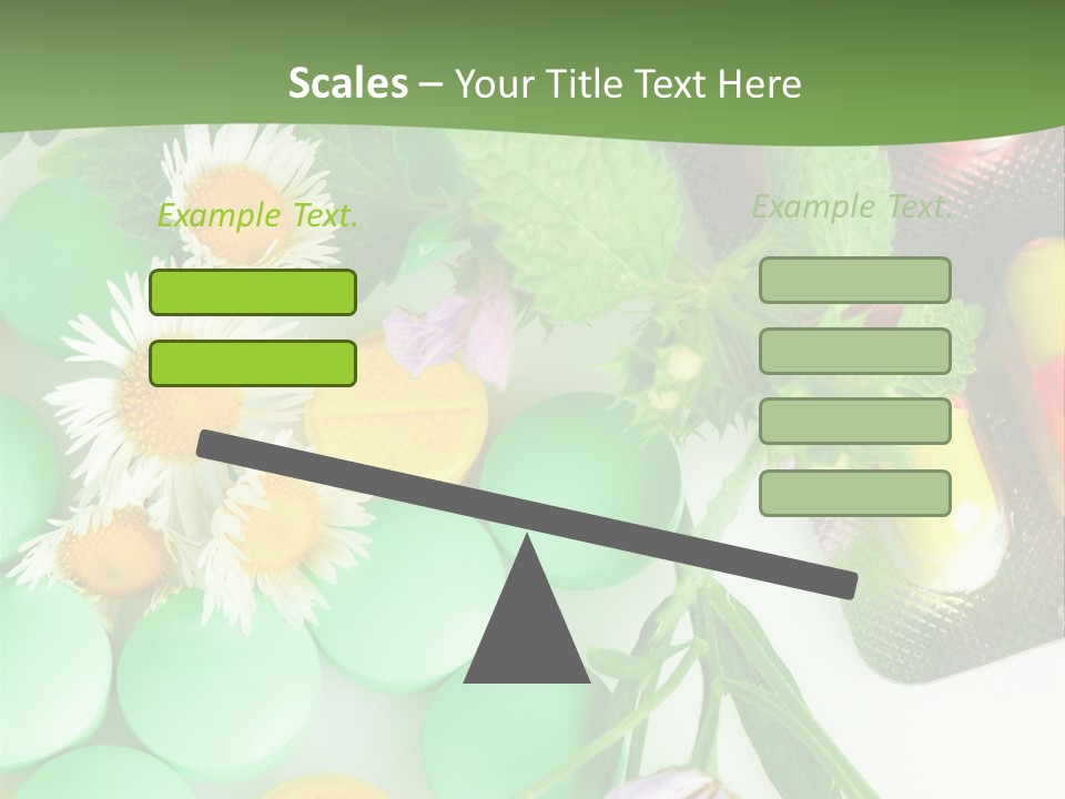 Pills And Flowers Powerpoint Template PowerPoint Template