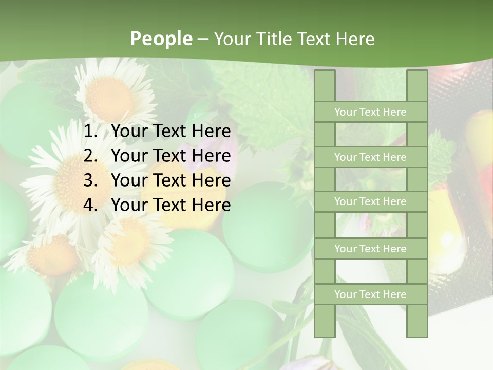 Pills And Flowers Powerpoint Template PowerPoint Template