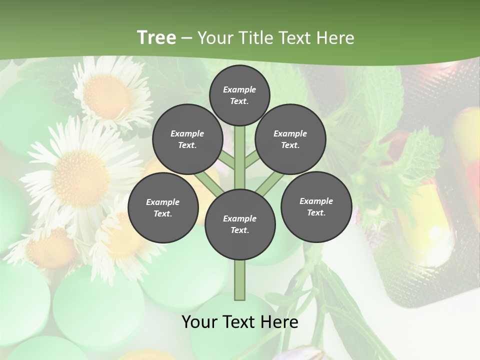 Pills And Flowers Powerpoint Template PowerPoint Template