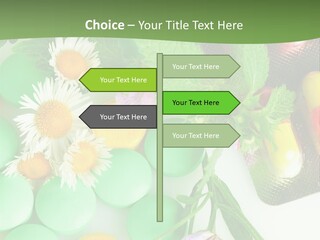 Pills And Flowers Powerpoint Template PowerPoint Template