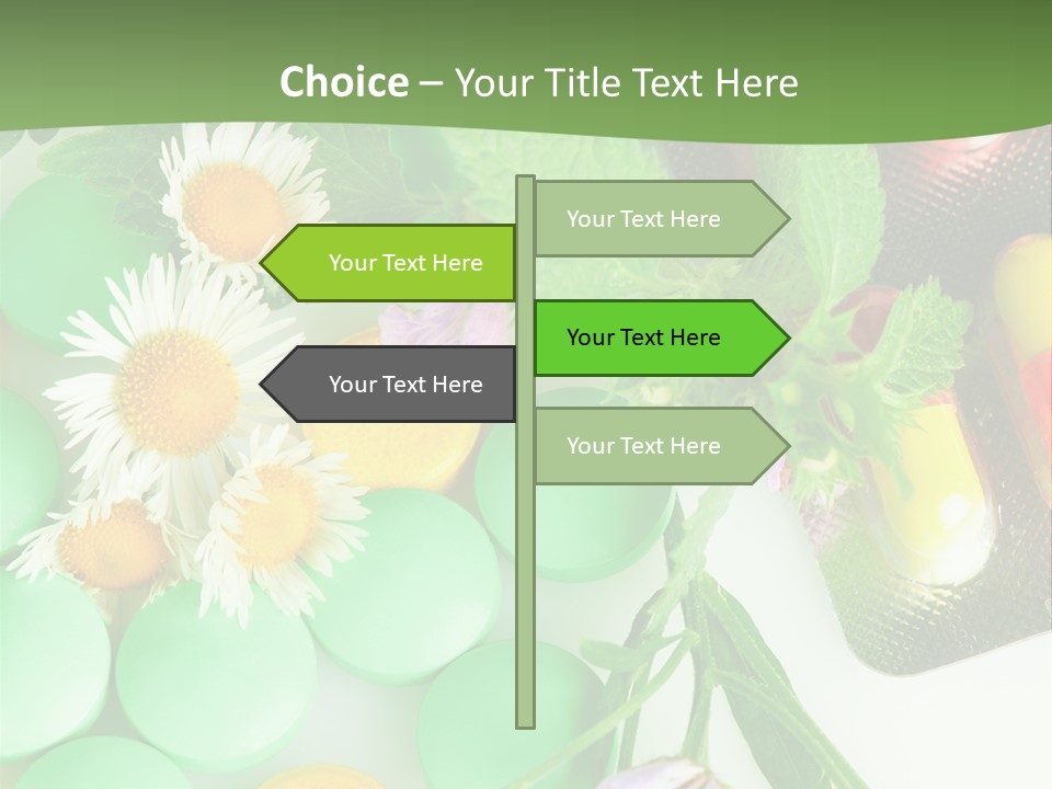 Pills And Flowers Powerpoint Template PowerPoint Template