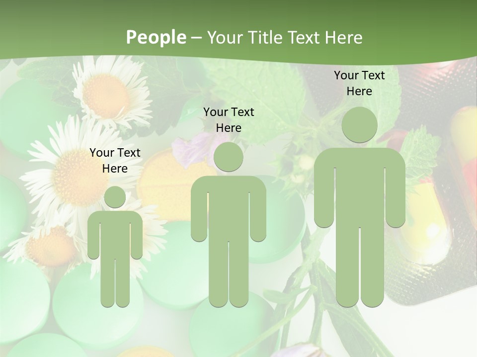 Pills And Flowers Powerpoint Template PowerPoint Template