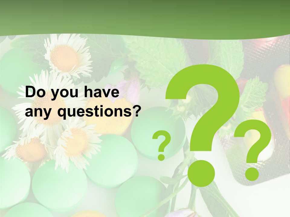 Pills And Flowers Powerpoint Template PowerPoint Template