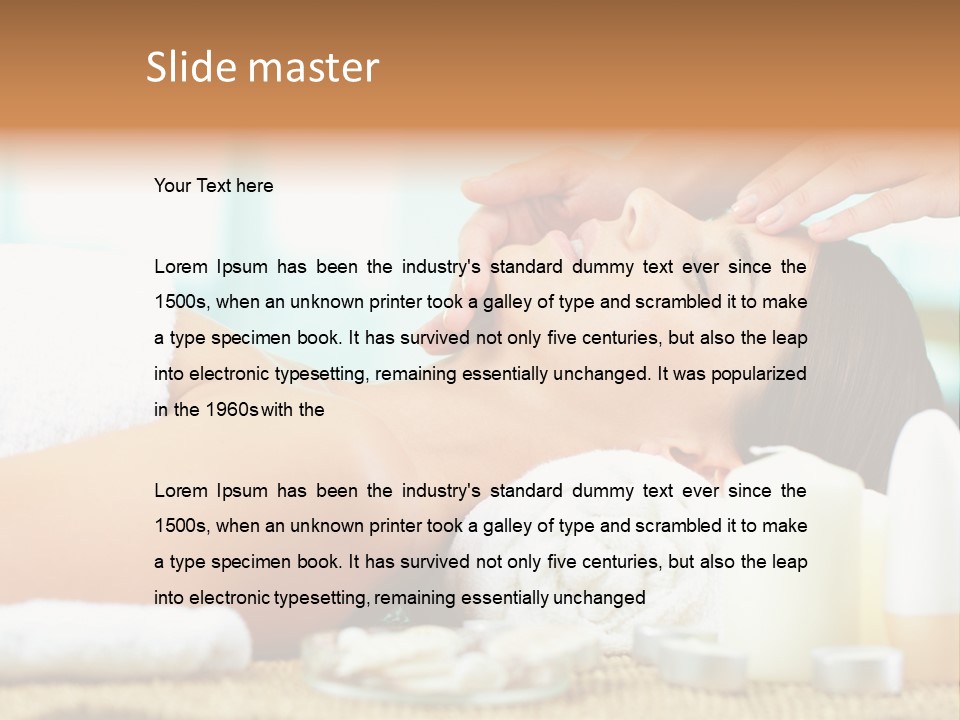 A Woman Getting A Facial Massage At A Spa PowerPoint Template