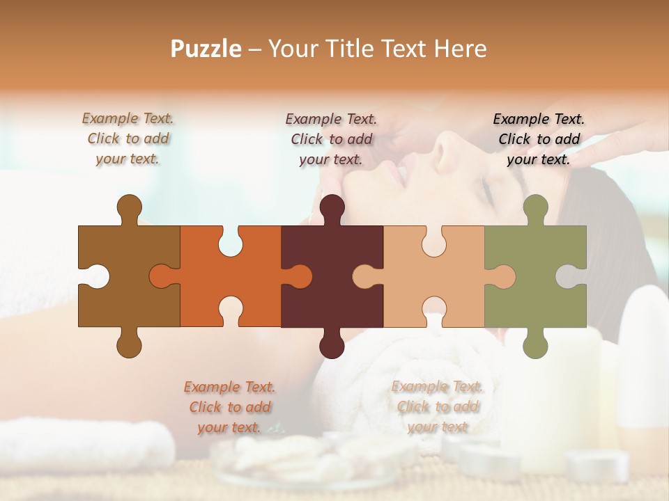 A Woman Getting A Facial Massage At A Spa PowerPoint Template