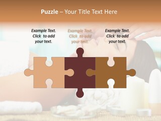 A Woman Getting A Facial Massage At A Spa PowerPoint Template