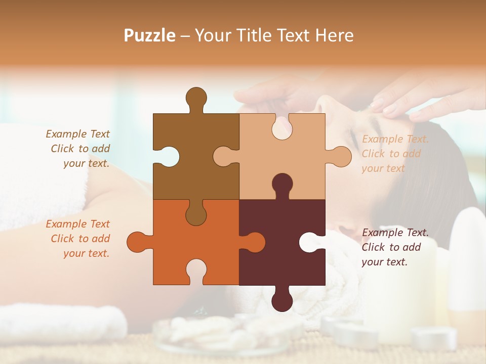 A Woman Getting A Facial Massage At A Spa PowerPoint Template