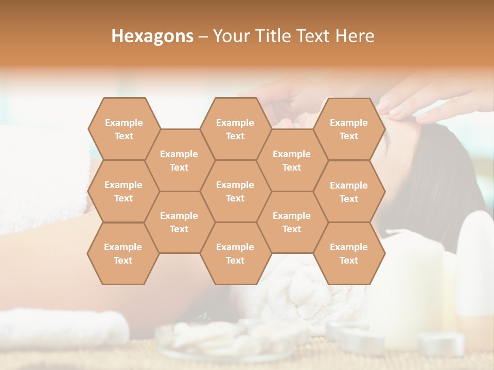 A Woman Getting A Facial Massage At A Spa PowerPoint Template