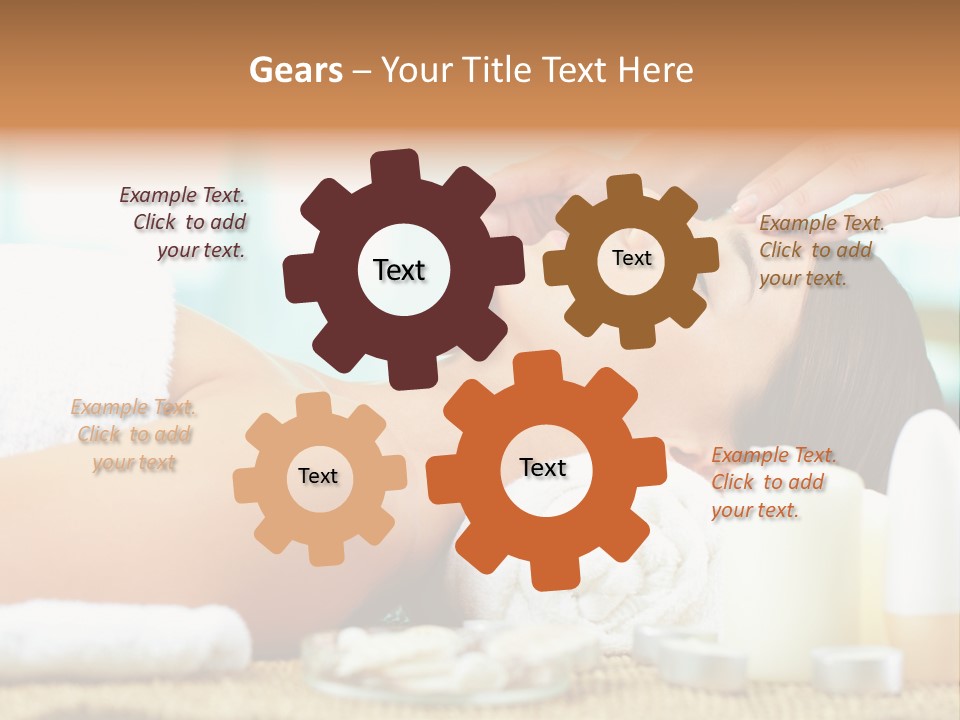 A Woman Getting A Facial Massage At A Spa PowerPoint Template