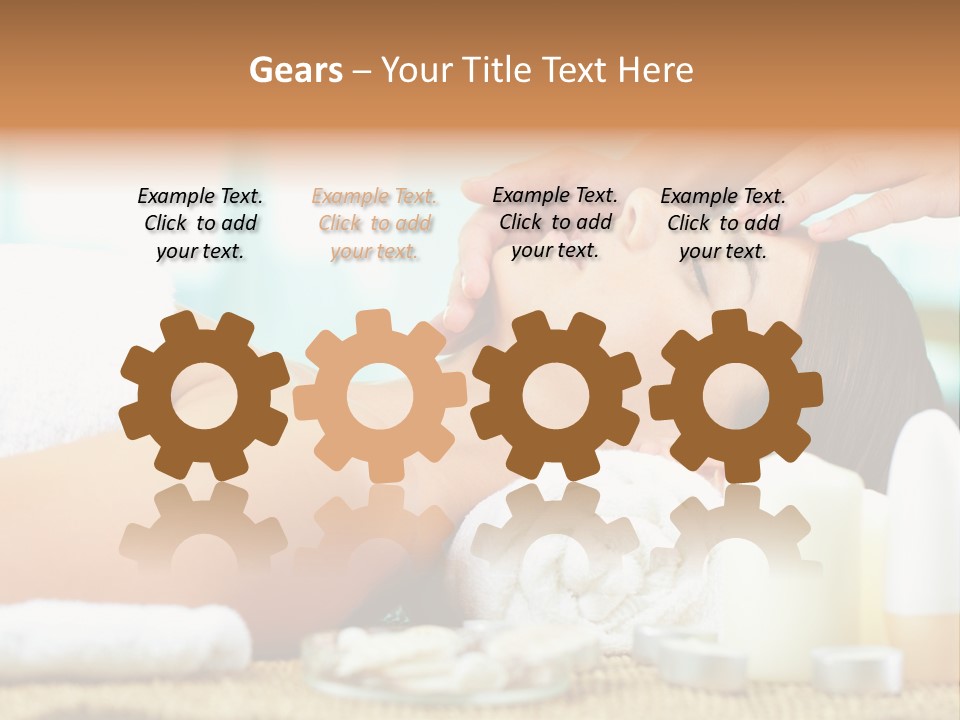 A Woman Getting A Facial Massage At A Spa PowerPoint Template