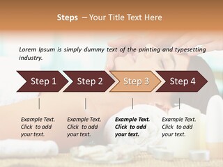 A Woman Getting A Facial Massage At A Spa PowerPoint Template