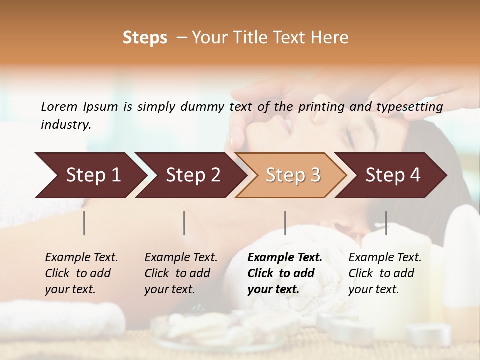 A Woman Getting A Facial Massage At A Spa PowerPoint Template
